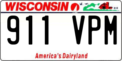 WI license plate 911VPM