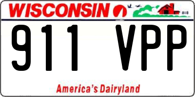 WI license plate 911VPP