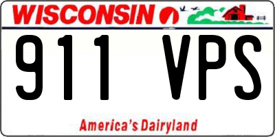 WI license plate 911VPS