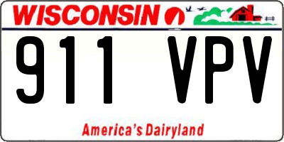 WI license plate 911VPV