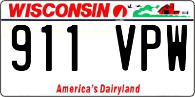 WI license plate 911VPW
