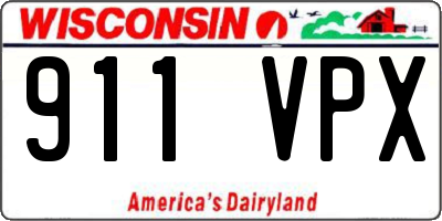WI license plate 911VPX