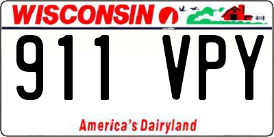 WI license plate 911VPY