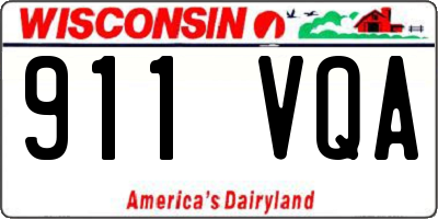WI license plate 911VQA