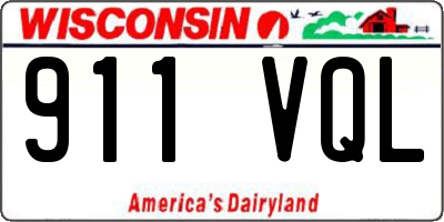 WI license plate 911VQL