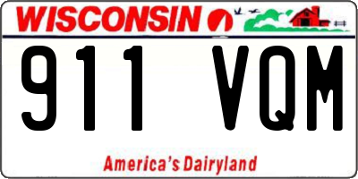 WI license plate 911VQM