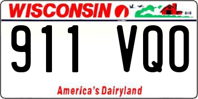 WI license plate 911VQO