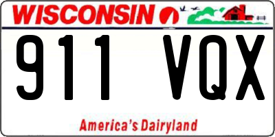 WI license plate 911VQX