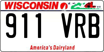 WI license plate 911VRB