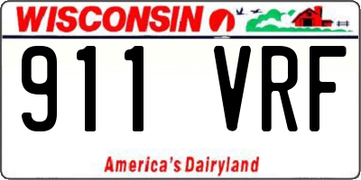 WI license plate 911VRF
