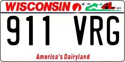 WI license plate 911VRG