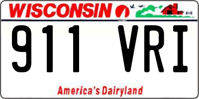 WI license plate 911VRI