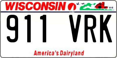 WI license plate 911VRK