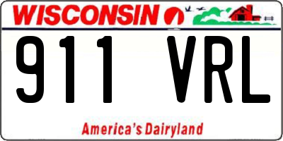 WI license plate 911VRL