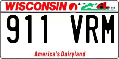 WI license plate 911VRM