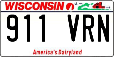 WI license plate 911VRN