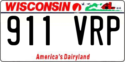 WI license plate 911VRP
