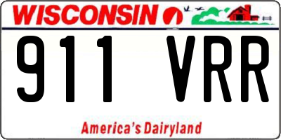 WI license plate 911VRR