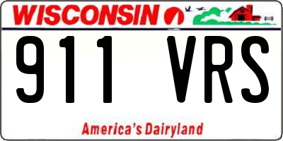WI license plate 911VRS