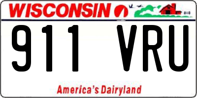 WI license plate 911VRU