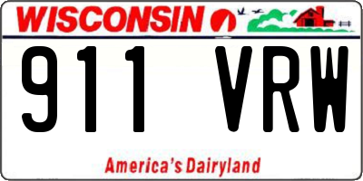 WI license plate 911VRW