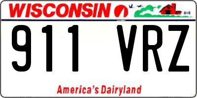 WI license plate 911VRZ