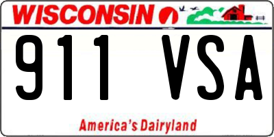 WI license plate 911VSA