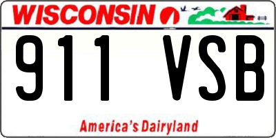 WI license plate 911VSB