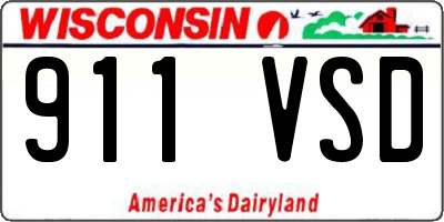 WI license plate 911VSD