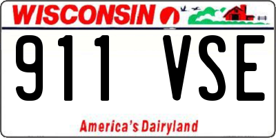 WI license plate 911VSE