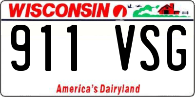 WI license plate 911VSG