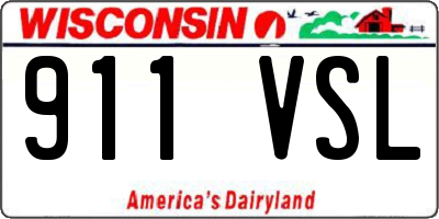 WI license plate 911VSL
