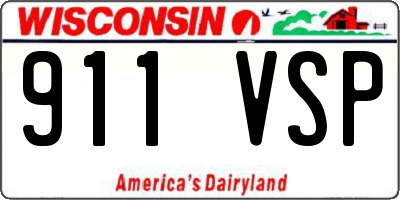 WI license plate 911VSP