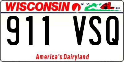 WI license plate 911VSQ