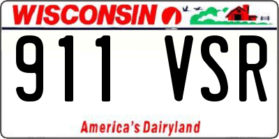 WI license plate 911VSR