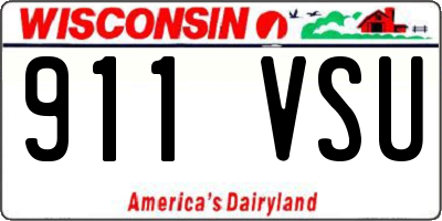 WI license plate 911VSU