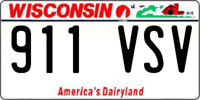 WI license plate 911VSV