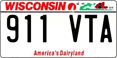 WI license plate 911VTA