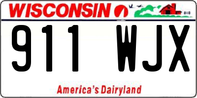 WI license plate 911WJX