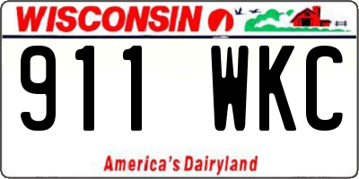 WI license plate 911WKC