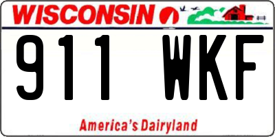 WI license plate 911WKF