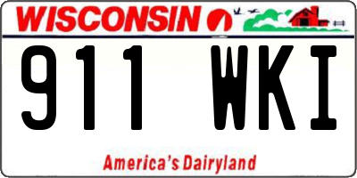 WI license plate 911WKI