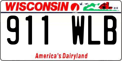 WI license plate 911WLB
