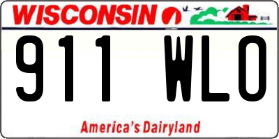 WI license plate 911WLO