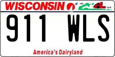 WI license plate 911WLS