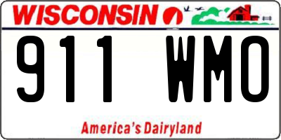 WI license plate 911WMO