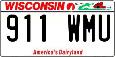 WI license plate 911WMU