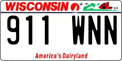 WI license plate 911WNN