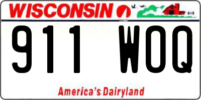 WI license plate 911WOQ