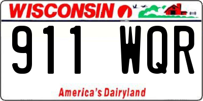 WI license plate 911WQR